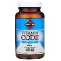 Garden of Life, Vitamin Code, RAW One, мультивитаминная добавка из сырых ингредиентов для мужчин 