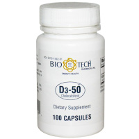 Bio Tech Pharmacal, D3-50, холекальциферол 50000 МЕ