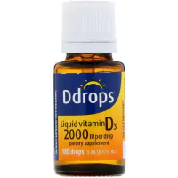 Ddrops, Для детей, жидкий витамин D3, 400 МЕ