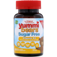 Hero Nutritional Products, Yummi Bears, витамин D3, без сахара, натуральный ароматизатор со вкусом вишни