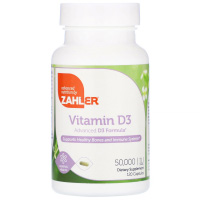 Zahler, Витамин D3, 50 000 МЕ, 120 капсул