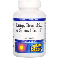 Natural Factors, Здоровье дыхательных путей (Lung, Bronchial & Sinus Health), 90 таблеток