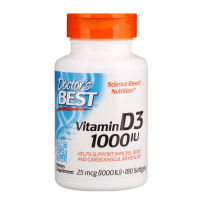 Doctor's Best, Витамин D3, 25 мкг (1000 МЕ)
