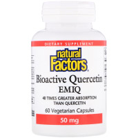 Natural Factors, Биоактивный квертицин EMIQ, 50 мг