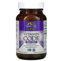 Garden of Life, Vitamin Code, цинк RAW