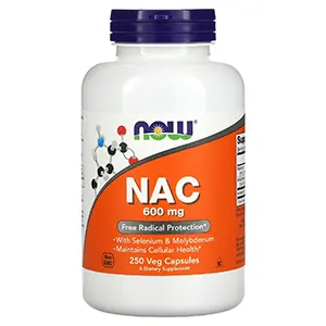 Now Foods, NAC (N-ацетилцистеин), 600 мг