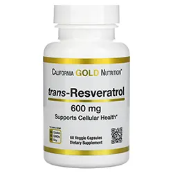 California Gold Nutrition, транс-ресвератрол, 600 мг